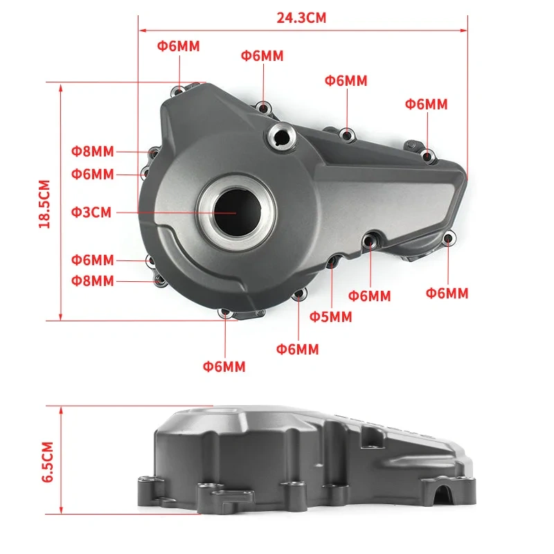 For CFMOTO 250SR-FUN Engine Left Side Cover CF250 SR250 250SR Engine guard Magneto Side Cover Motorcycle Original Parts