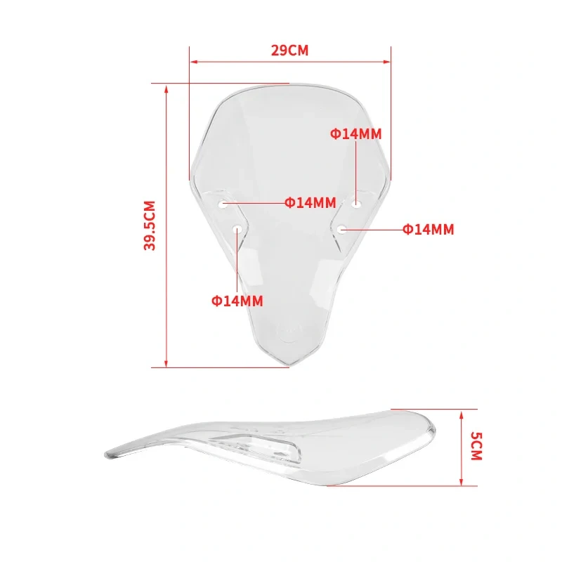 For CFMOTO 250SR-FUN Transparent Wind Shield CF MOTO 250SR-FUN Windshield Deflectors Windscreen Motorcycle Original Parts