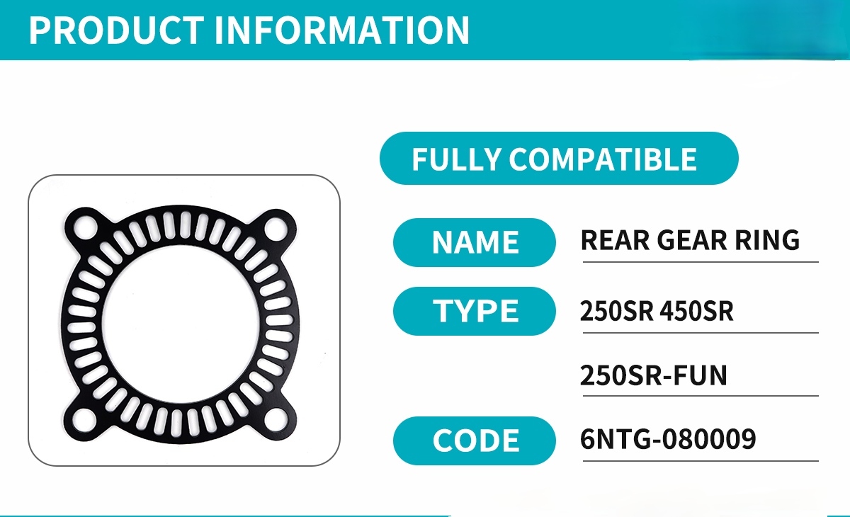 For CFMOTO 250SR-FUN Rear Gear Ring CF250SR-FUN CF250-6 450SR 250SR Gear Ring Motorcycle Accessories Original Parts