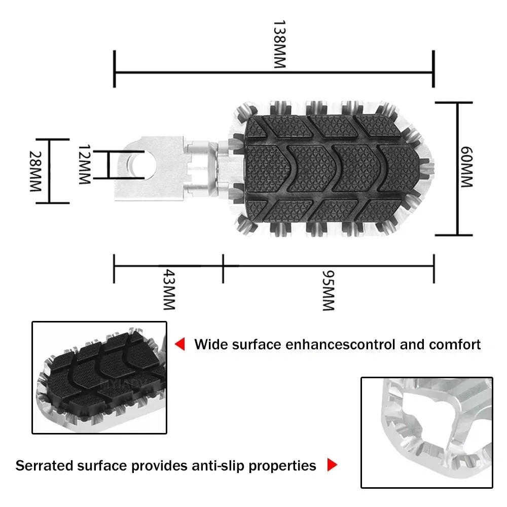 Motorcycle Adjustable Rotatable Footrest Footpeg Accessories For CFMOTO 700MT CLX700 700CL-X 700 CLX 700CLX 700CL-X 2021-2024