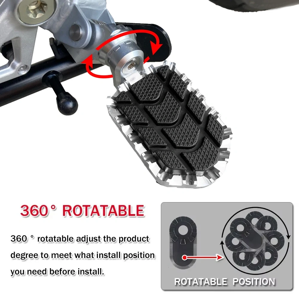 Motorcycle Adjustable Rotatable Footrest Footpeg Accessories For CFMOTO 700MT CLX700 700CL-X 700 CLX 700CLX 700CL-X 2021-2024