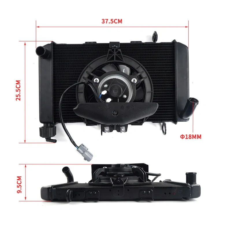 For CFMOTO 450SR Radiator and Fan Combination Radiator Fan Assembly SR450 CF400-6 Motorcycle Accessories Original Parts