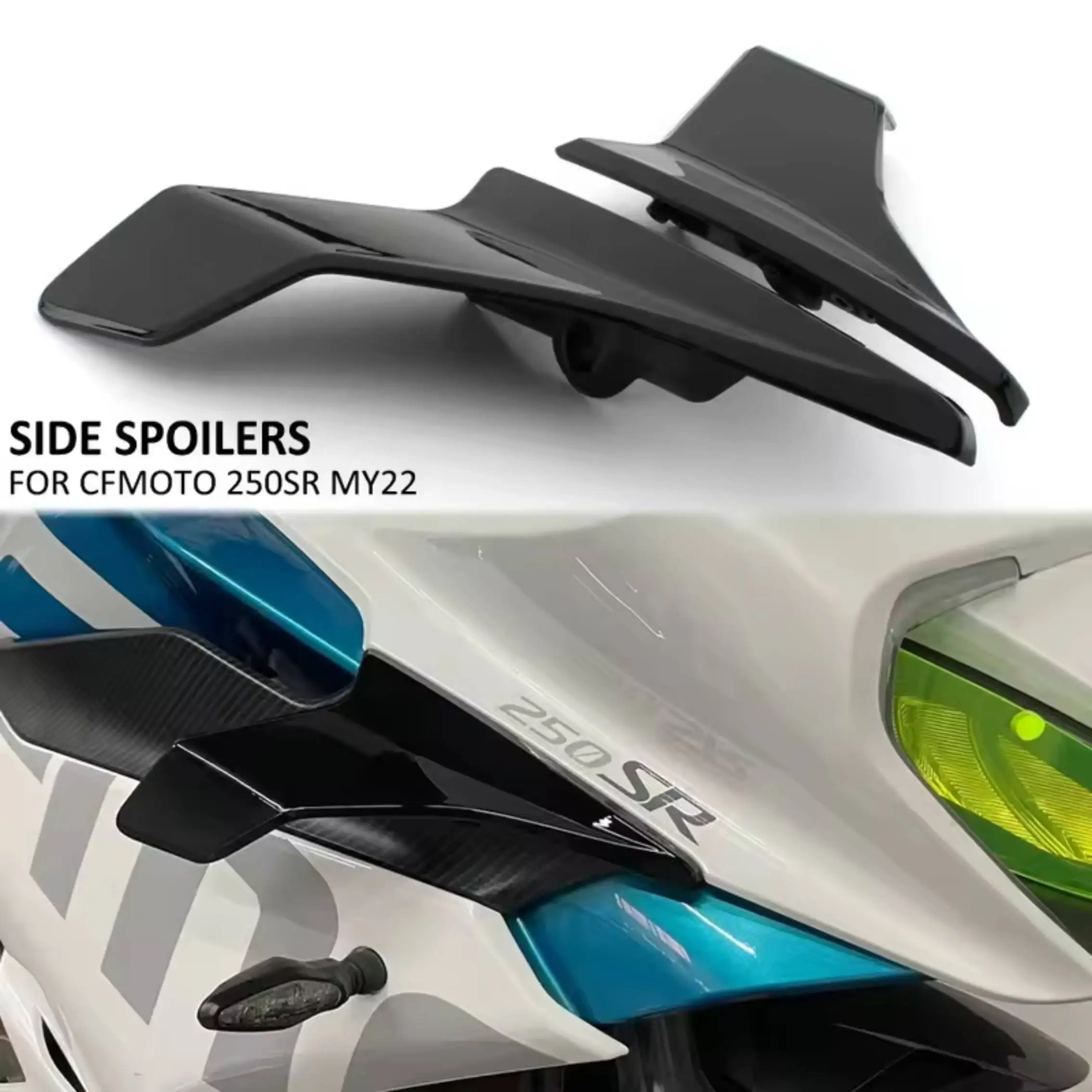 FOR CFMOTO CF 250SR 250 SR MY22 CF250SR Motorcycle Parts Side Downforce Naked Spoilers Fixed Winglet Fairing Wings Deflectors