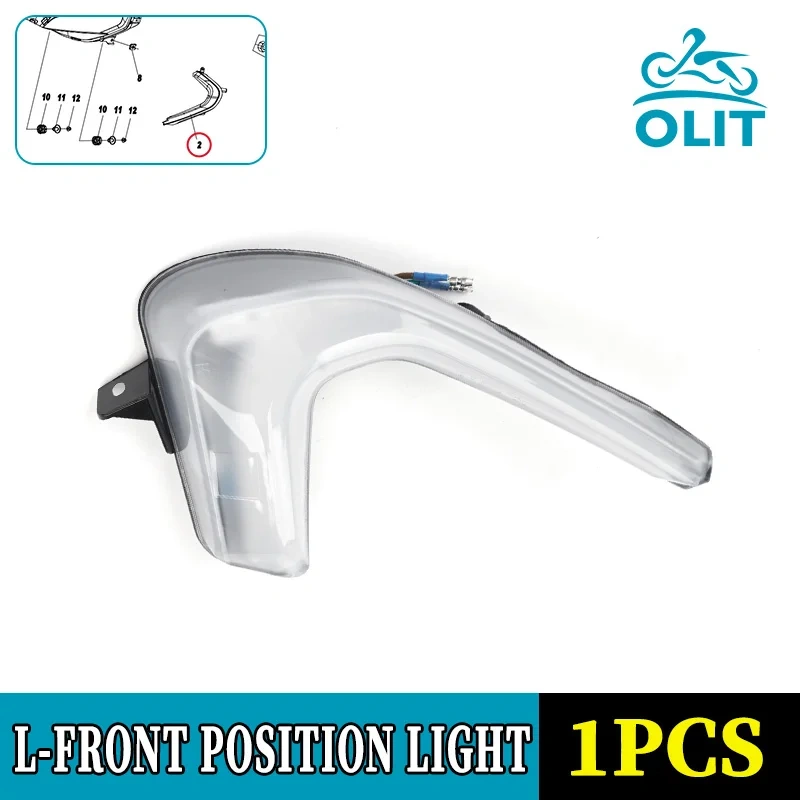 For CFMOTO 250SR-FUN Left and Right Front Position Lights Driving LED Headlights Side Trim Lights Motorcycle Original Parts