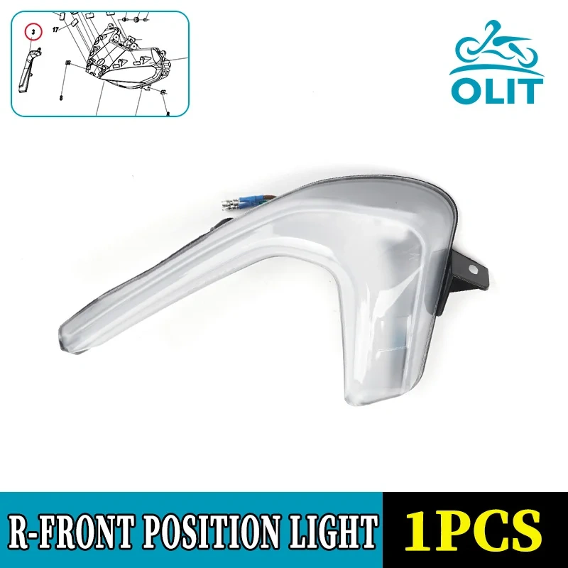 For CFMOTO 250SR-FUN Left and Right Front Position Lights Driving LED Headlights Side Trim Lights Motorcycle Original Parts