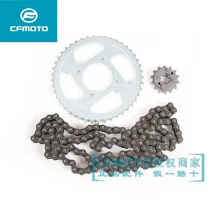 for Cfmoto Motorcycle Accessories 150nk Set Chain Front and Rear Sprocket Size Flywheel Chain Tooth Disc Driving Wheel Three