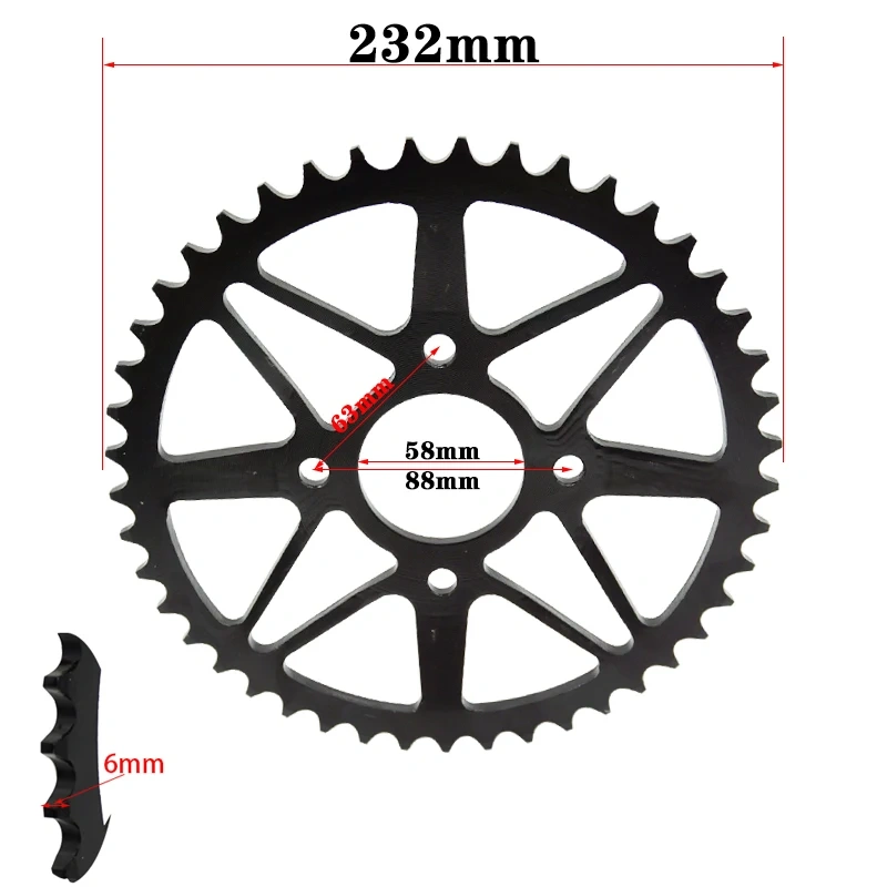 Motorcycle Gear Rear Sprocket Transmission Wheel Will For KAYO K2 T2  520-45T Off-Road Racing