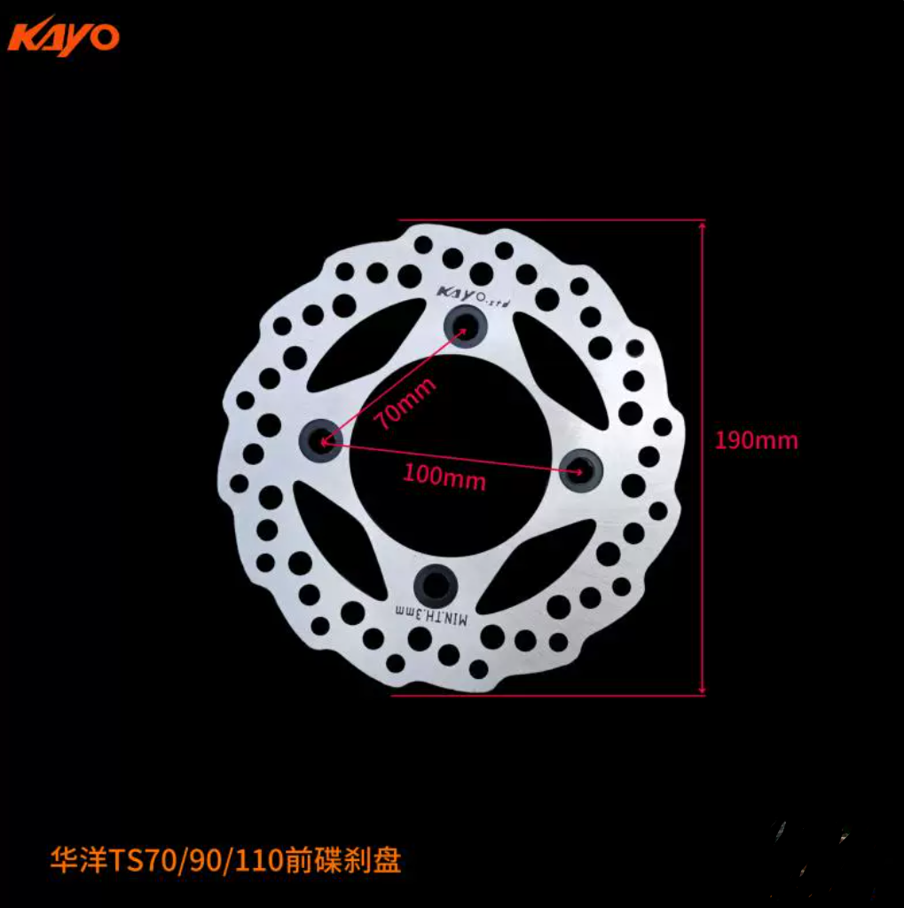 Motorcycle Brake Disc Front Rear Friction For KAYO TS70 TS90 TS110 Motocross 