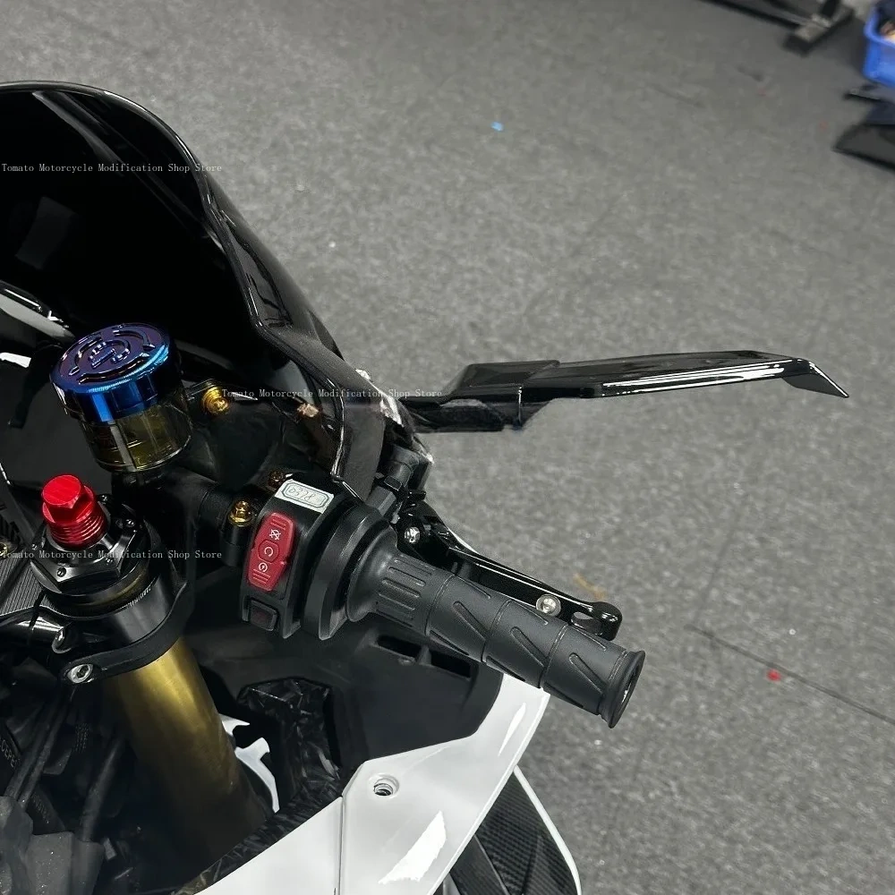 for cfmoto 450SR 450SS Modification Fixed Wing Rearview Mirror.Stabilizing Wing Rearview Mirror.with Turn Signals.fittings