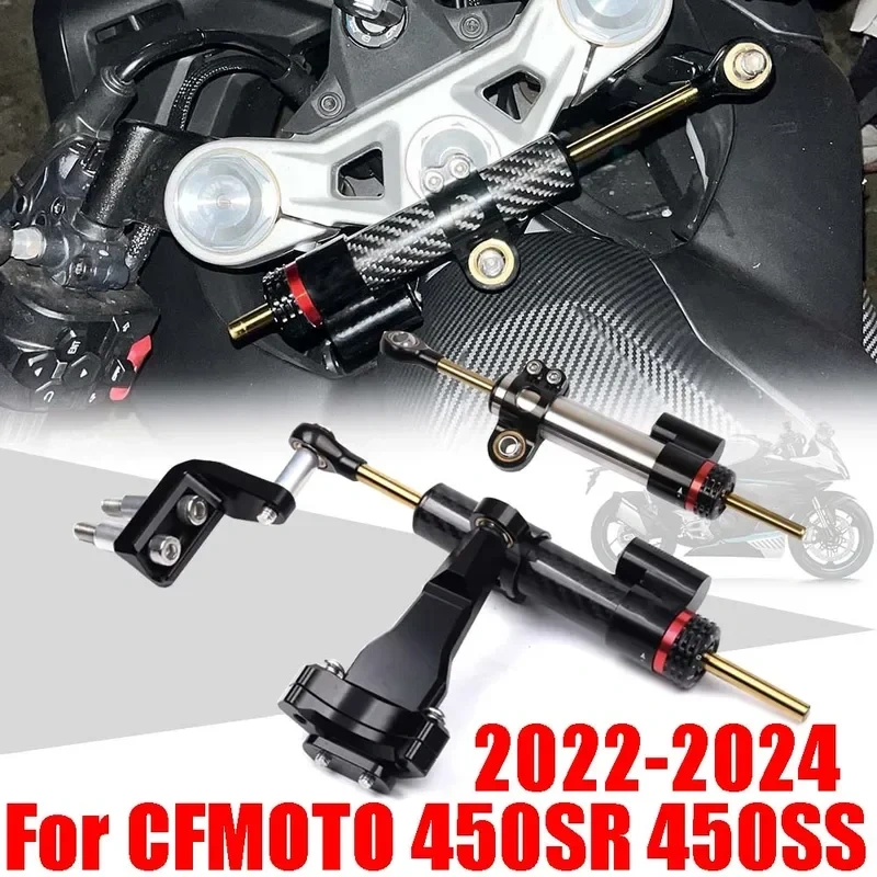 For CFMOTO CF MOTO 450SR 450SS 450 SR 450 SS 2022 2023 2024 Accessories Adjustable Steering Damper Stabilizer Mounting Bracket