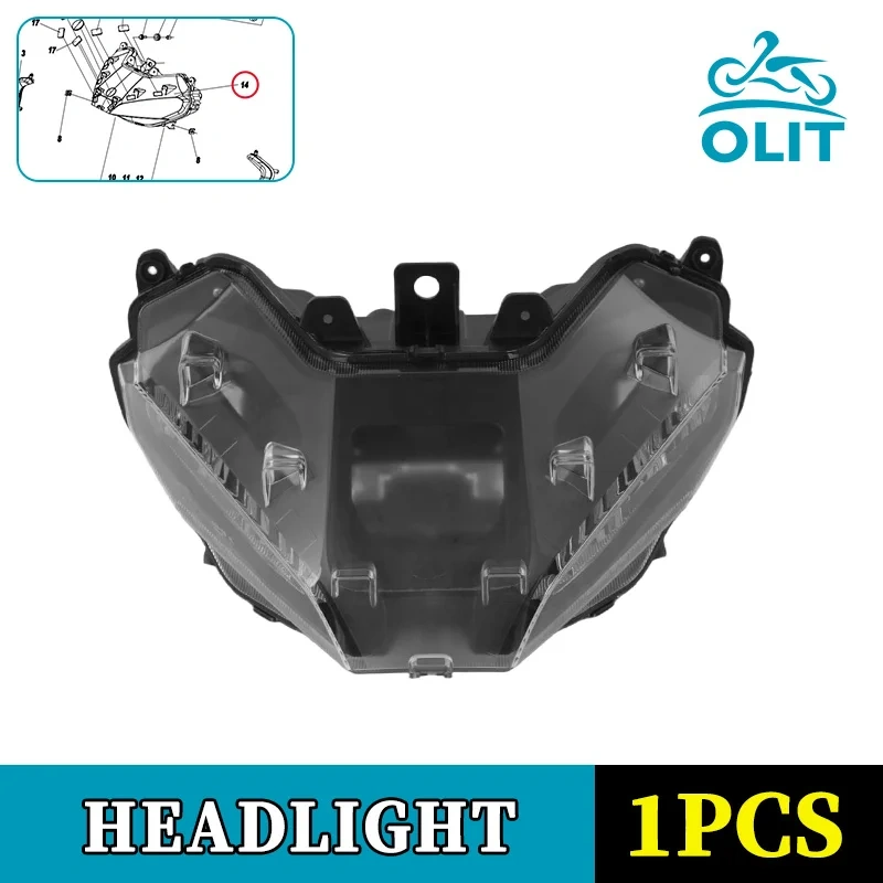 For CFMOTO 250SR-FUN Headlight CF250 250SR FUN CF250-6 Headlamp Assembly Front Light Motorcycle Accessories Original Parts