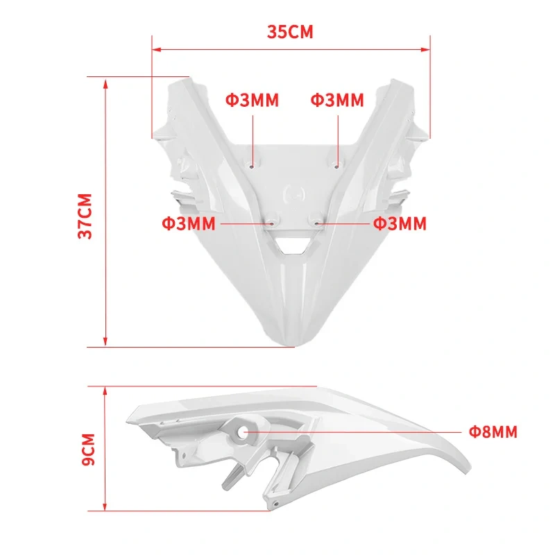 For CFMOTO 250SR-FUN Headlight Upper Guard CF MOTO Headlamp Upper Shield Headlamp Hood Bracket Motorcycle Original Parts