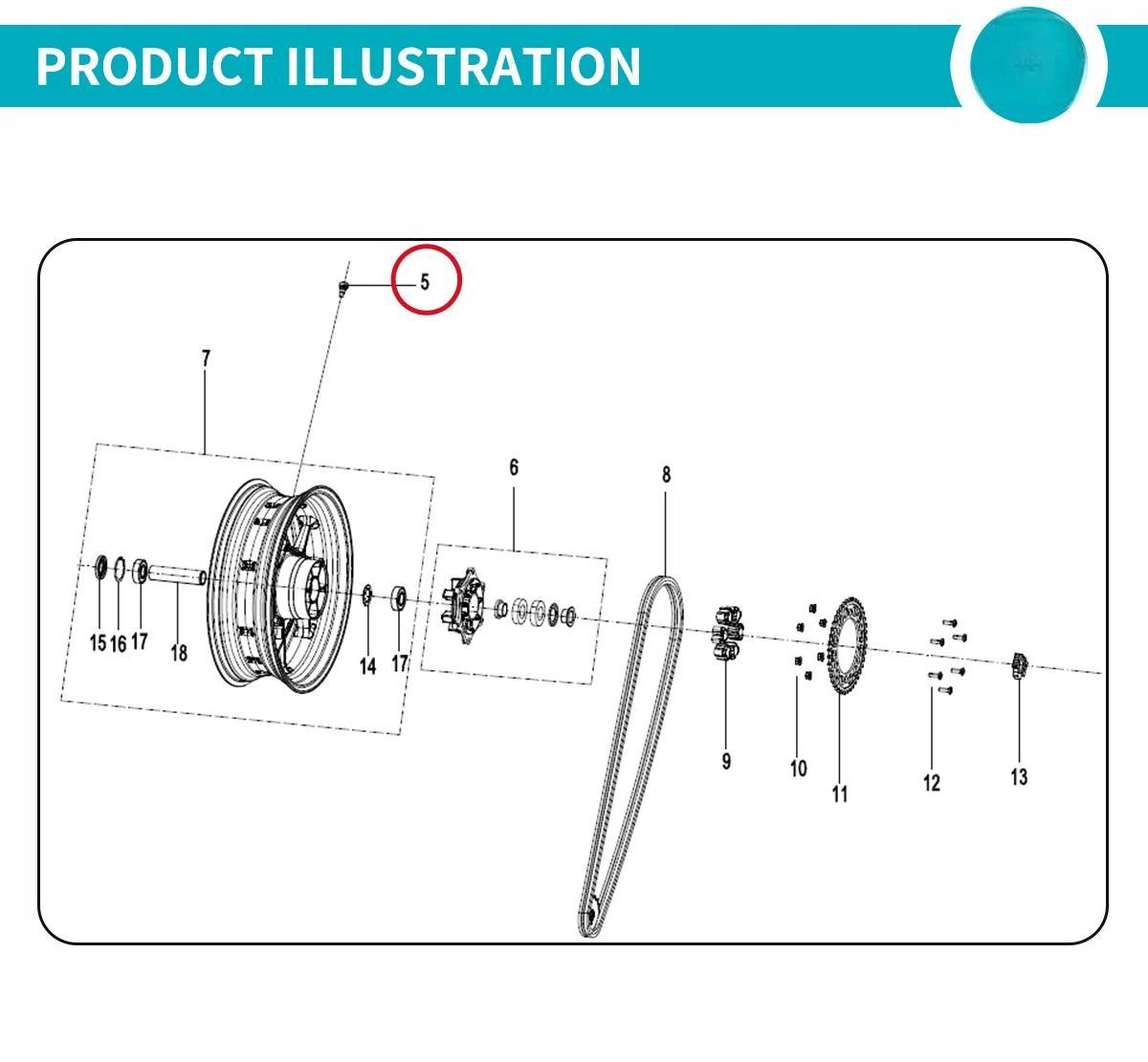 For CFMOTO 800NK Valve Stem Inflating Valve CF800 NK800 Motorcycle Accessories Original Parts