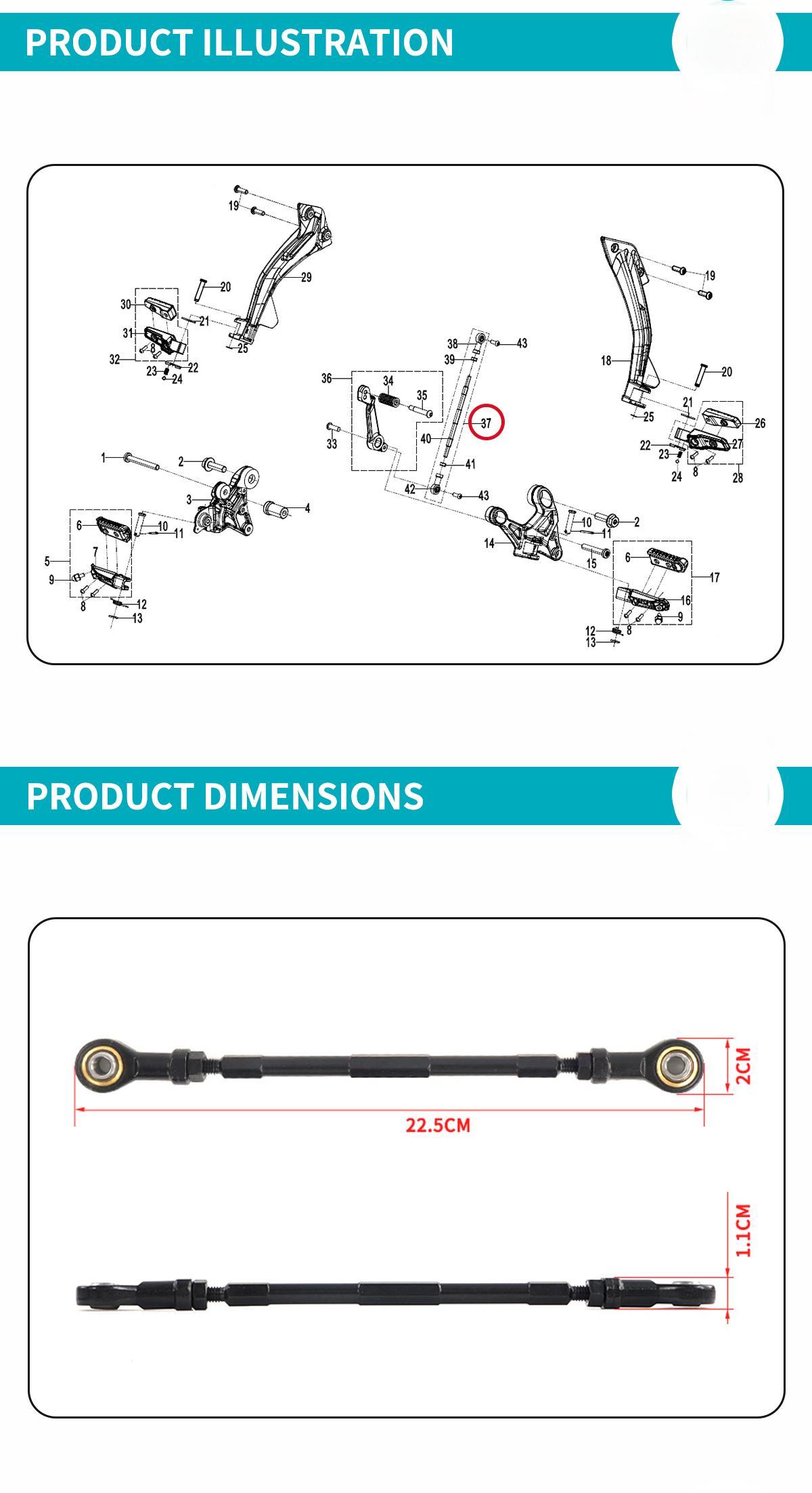 For CFMOTO 800NK Gear Shift Linkage Assembly CF800 NK800 Motorcycle Accessories Original Parts