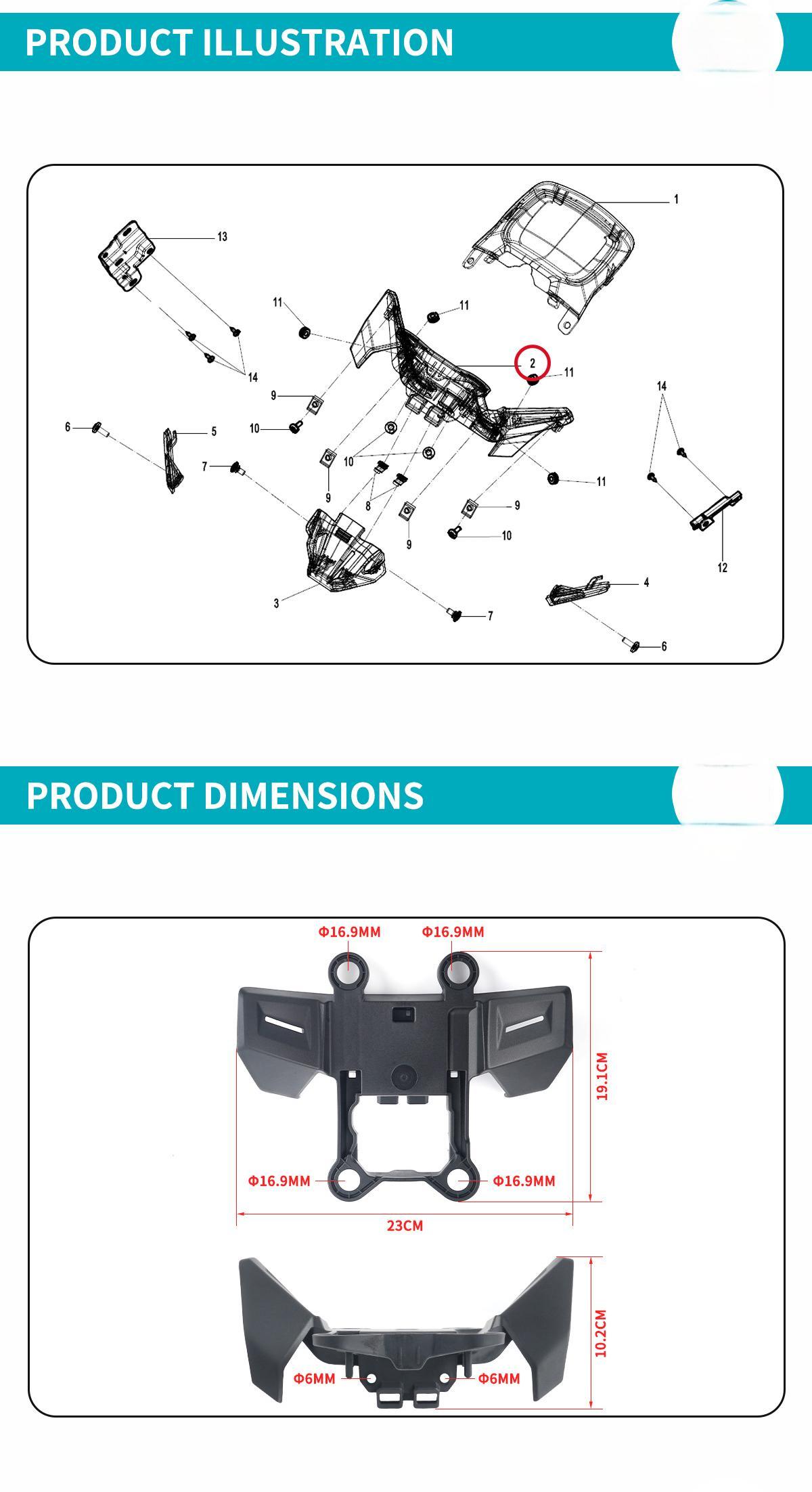For CFMOTO 800NK Instrument Panel Mounting Bracket (High Version) NK800 CF800 Motorcycle Accessories Original Parts
