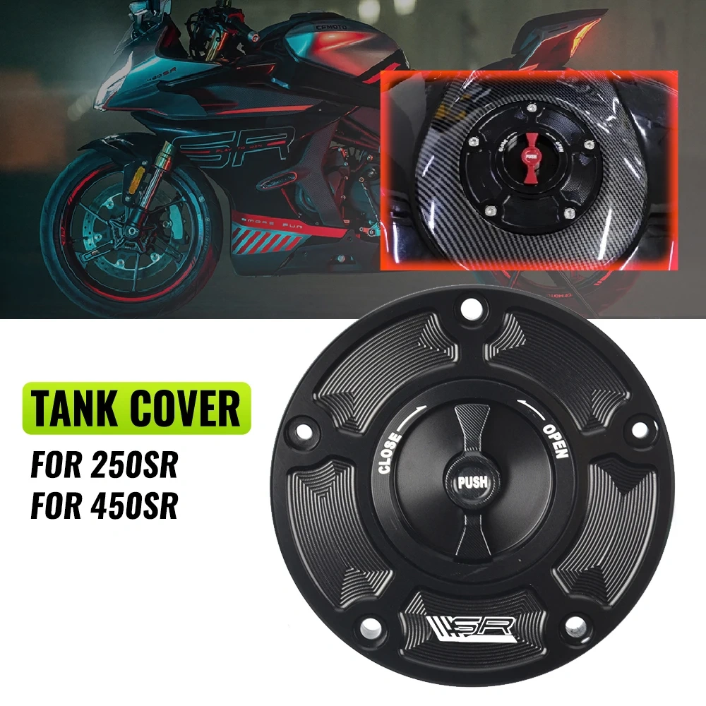 For Spring Breeze CF 250SR 450SR 450SRS Modified Quick Removal Tank Cover 250 450 SR Gas cover Tank Cover Aluminum Alloy Fitting