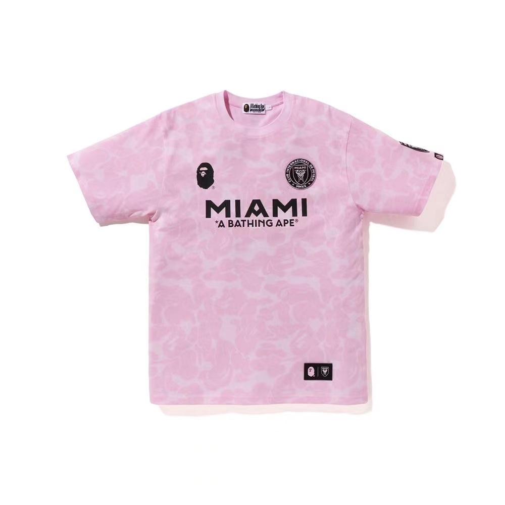 Bape x Miami Collab Shirts Pink Black White