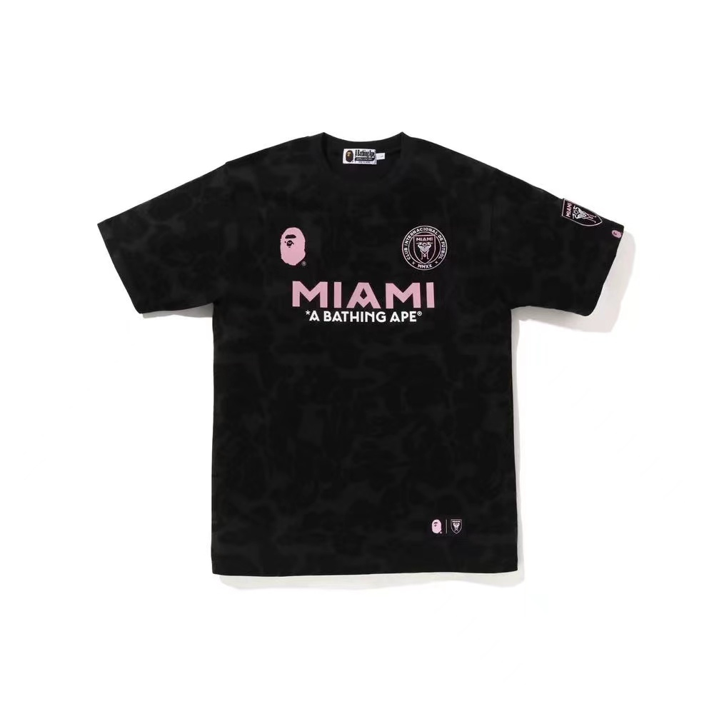 Bape x Miami Collab Shirts Pink Black White