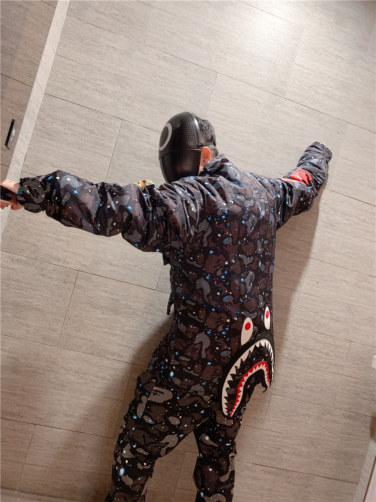 Bape Shark Down Jacket starry Sky Camo Color