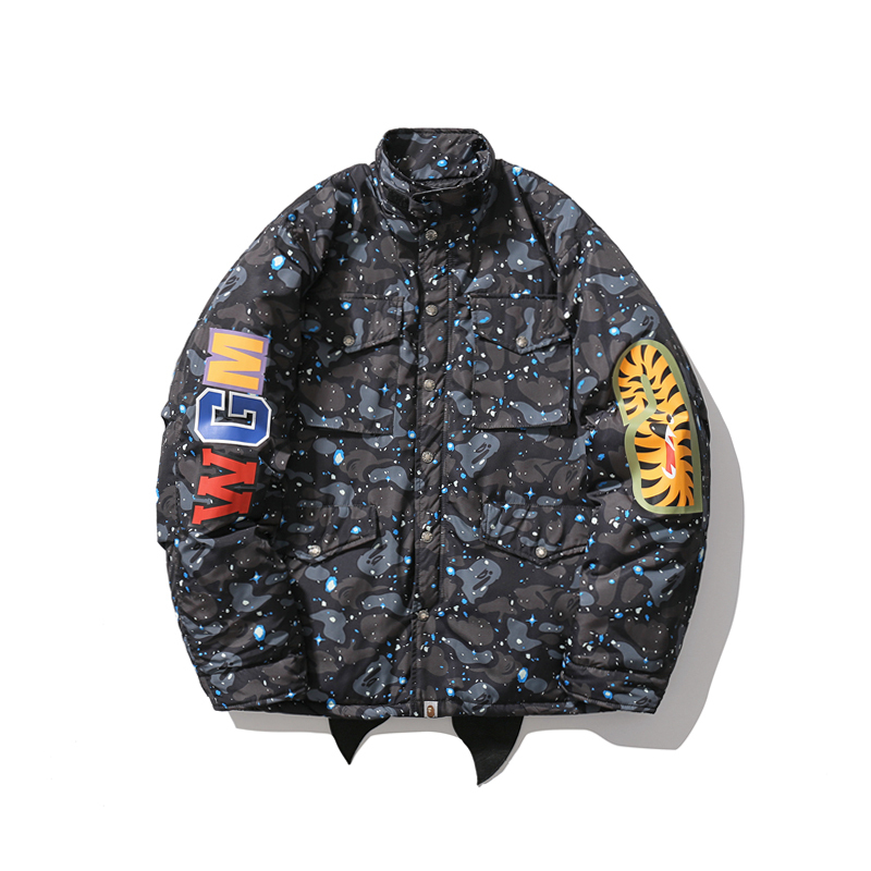 Bape Shark Down Jacket starry Sky Camo Color