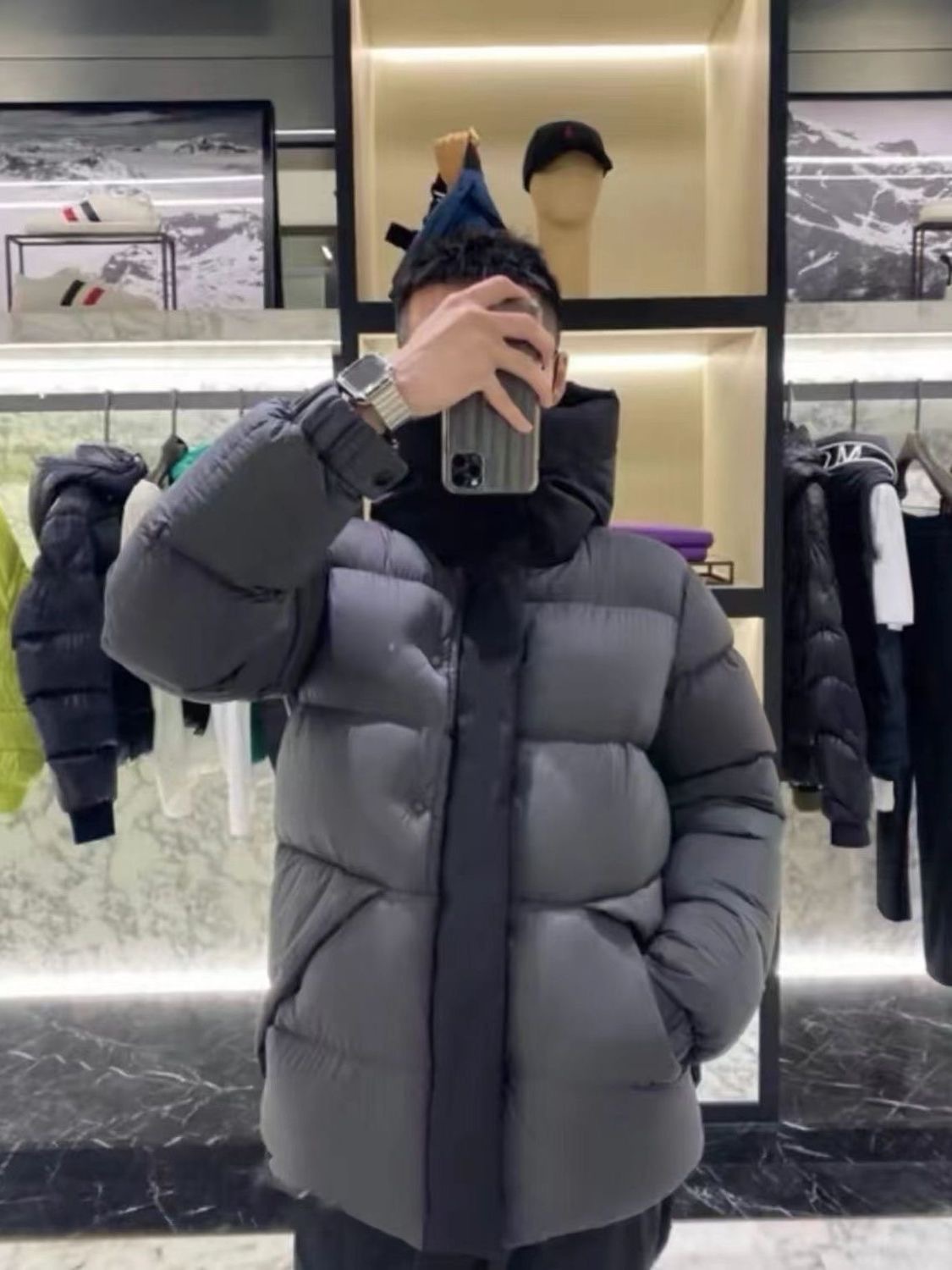M0ncler black hood jacket 3 colors