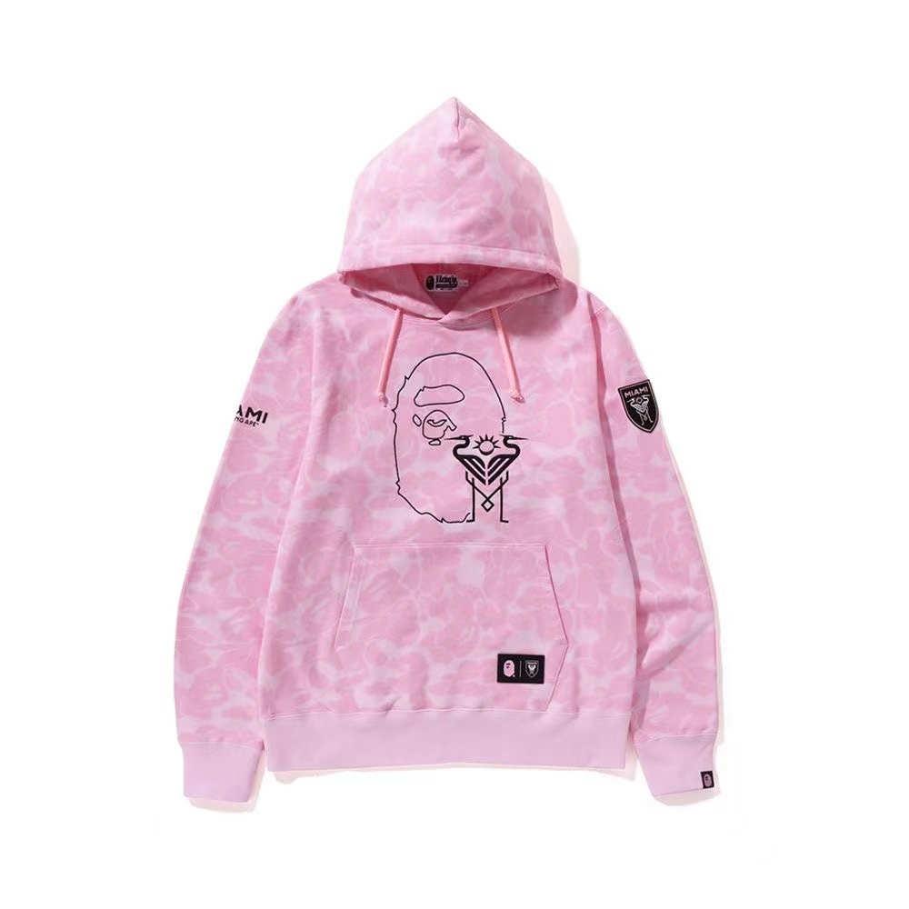 Bape x Miami Hoodie Pink Black White