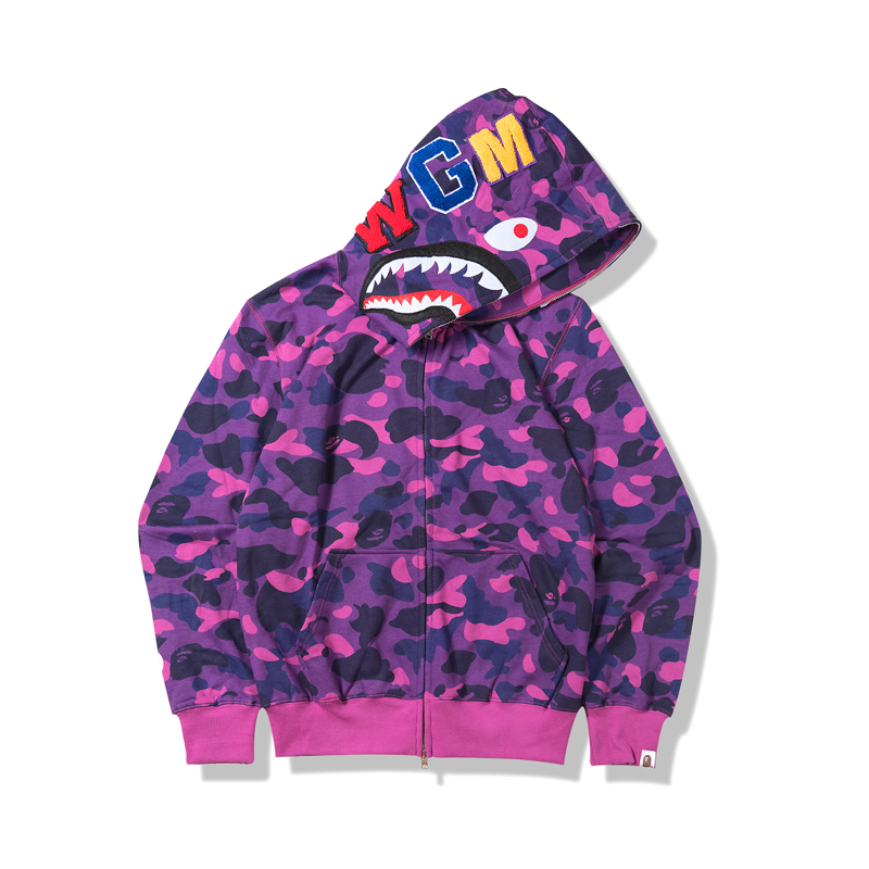 Bape Full Camo Shark Hoodie 6 Colors
