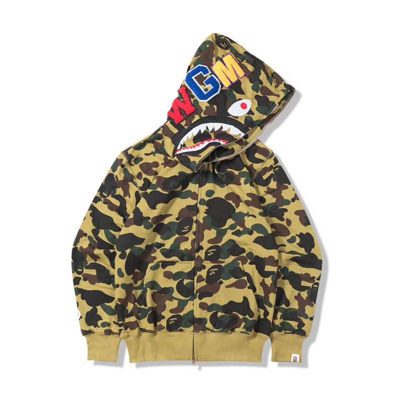Bape Full Camo Shark Hoodie 6 Colors