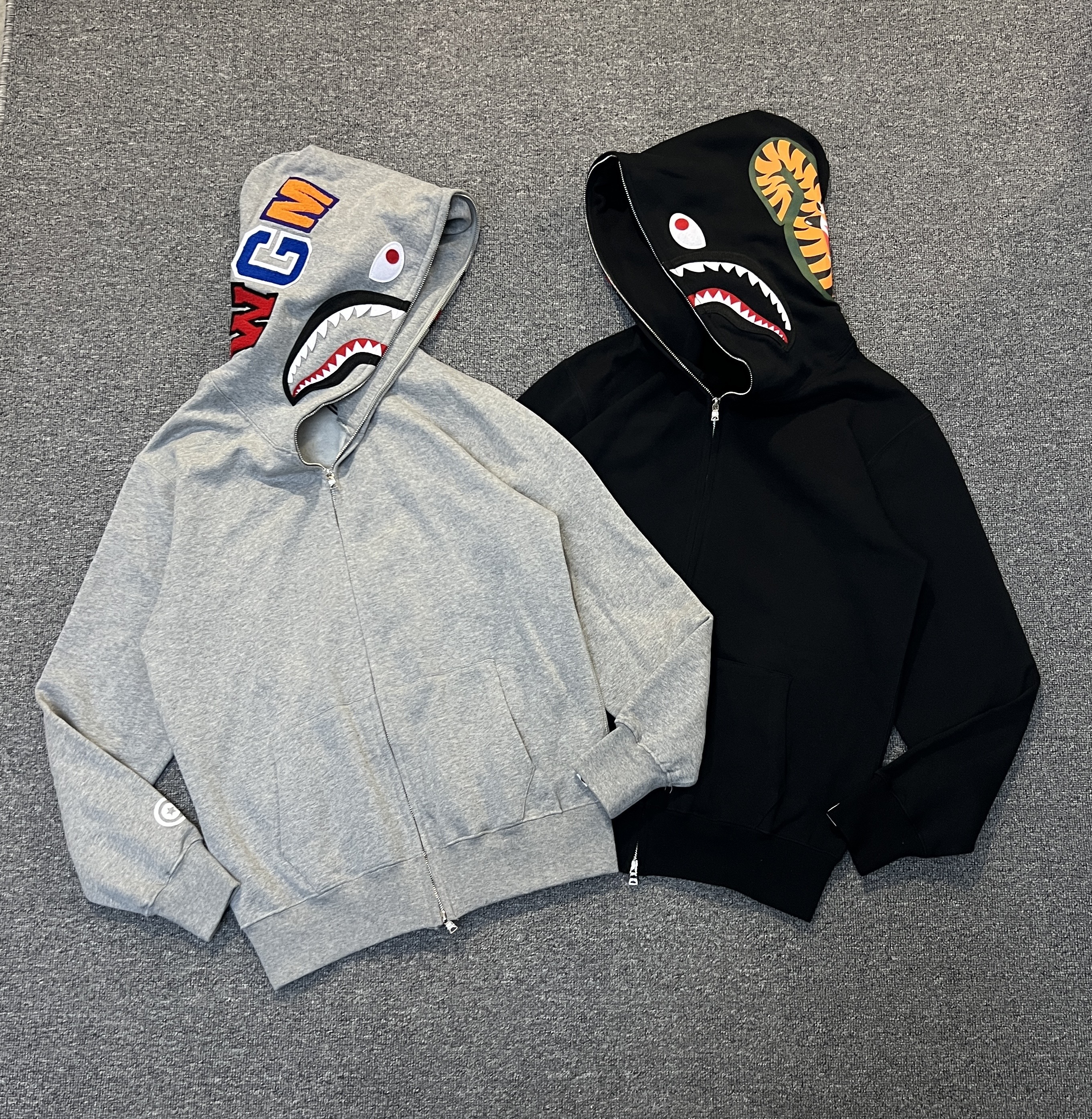 [Best Quality verison] Bape pure color hoodie black grey