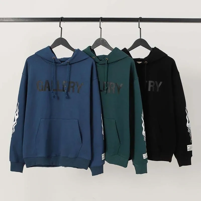 Gallery Dept  flame printing hoodie 3 colors