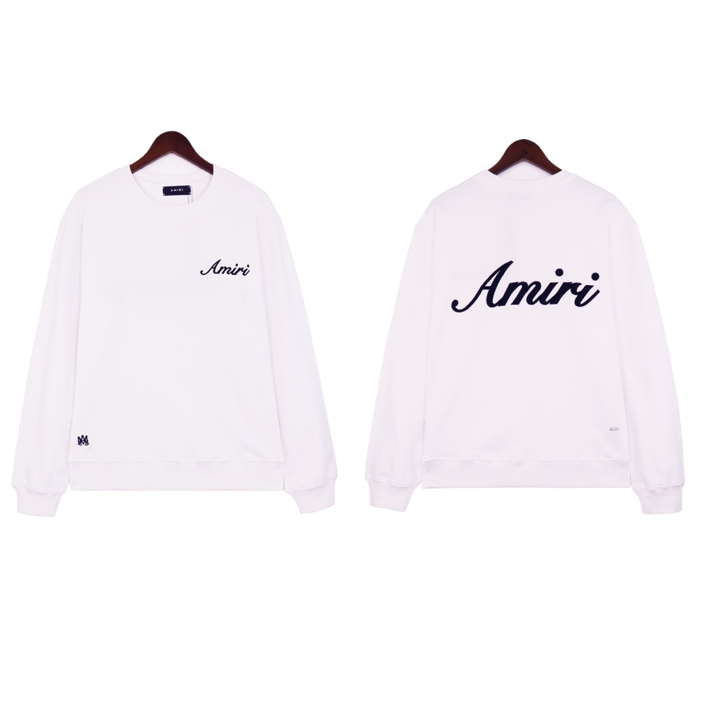 Amiri basic style crewneck white black