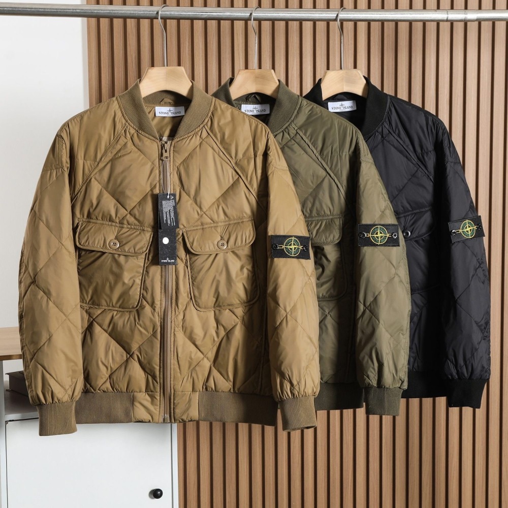 Stone Island baseball collar down coat 3 colors