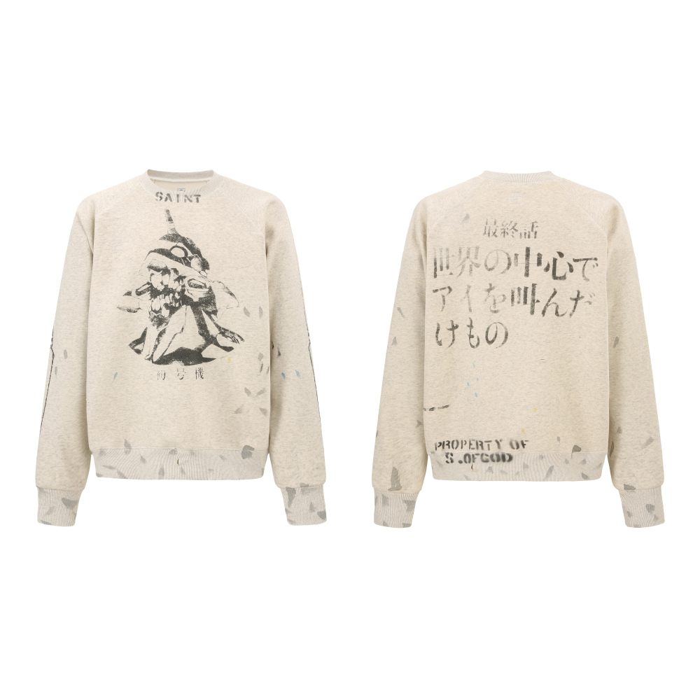 Saint EVANGELION Broken Design Crewneck