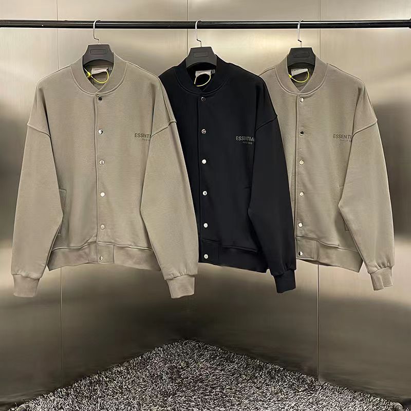 Fog essentials Solid color baseball jacket 2colors