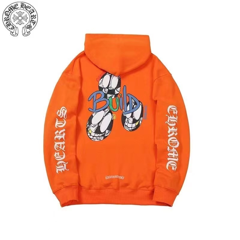 Chr0me Hearts Build Balls Hoodie Orange