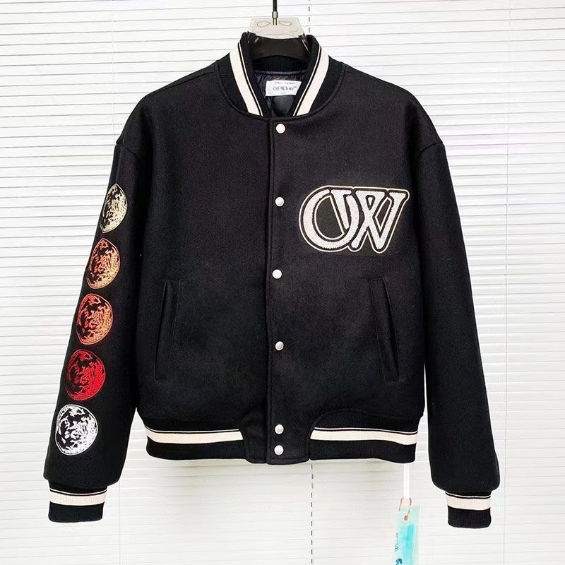 OW multi-ball arm embroidery baseball jacket