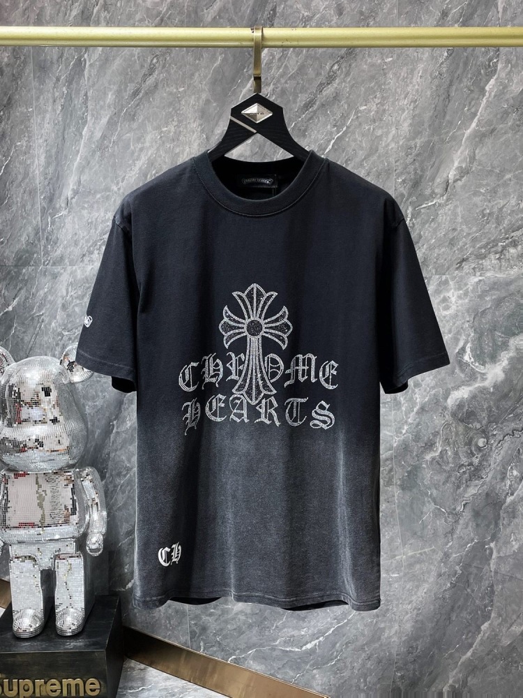 Chrome hearts hot drill gradient tee black