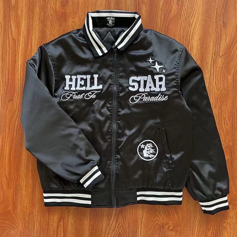 Hellstar Embroidery Human Back Jacket Green Black
