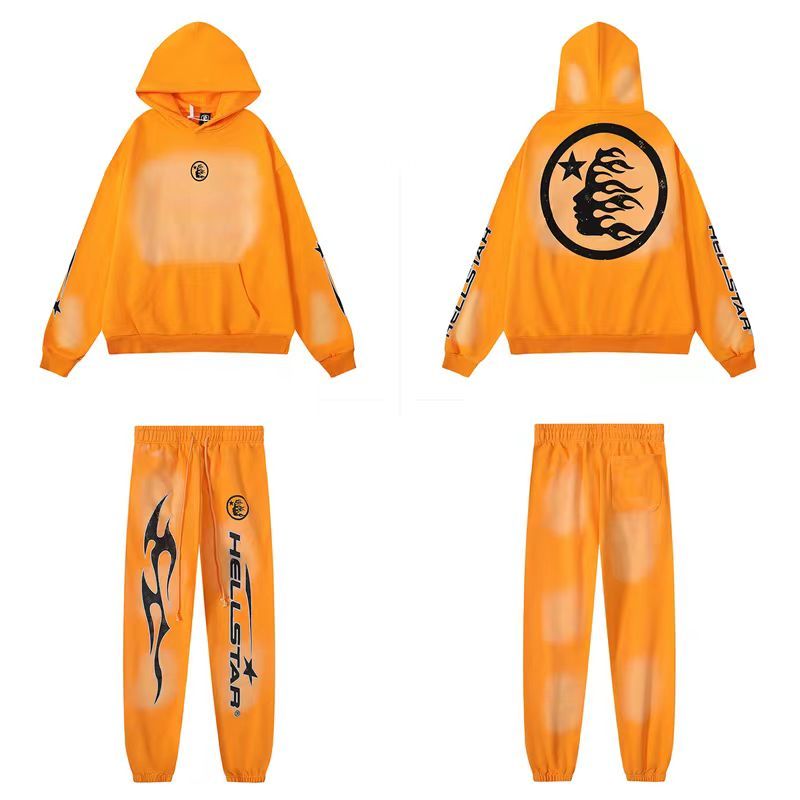 Hellstar Orange Hoodie and Pants