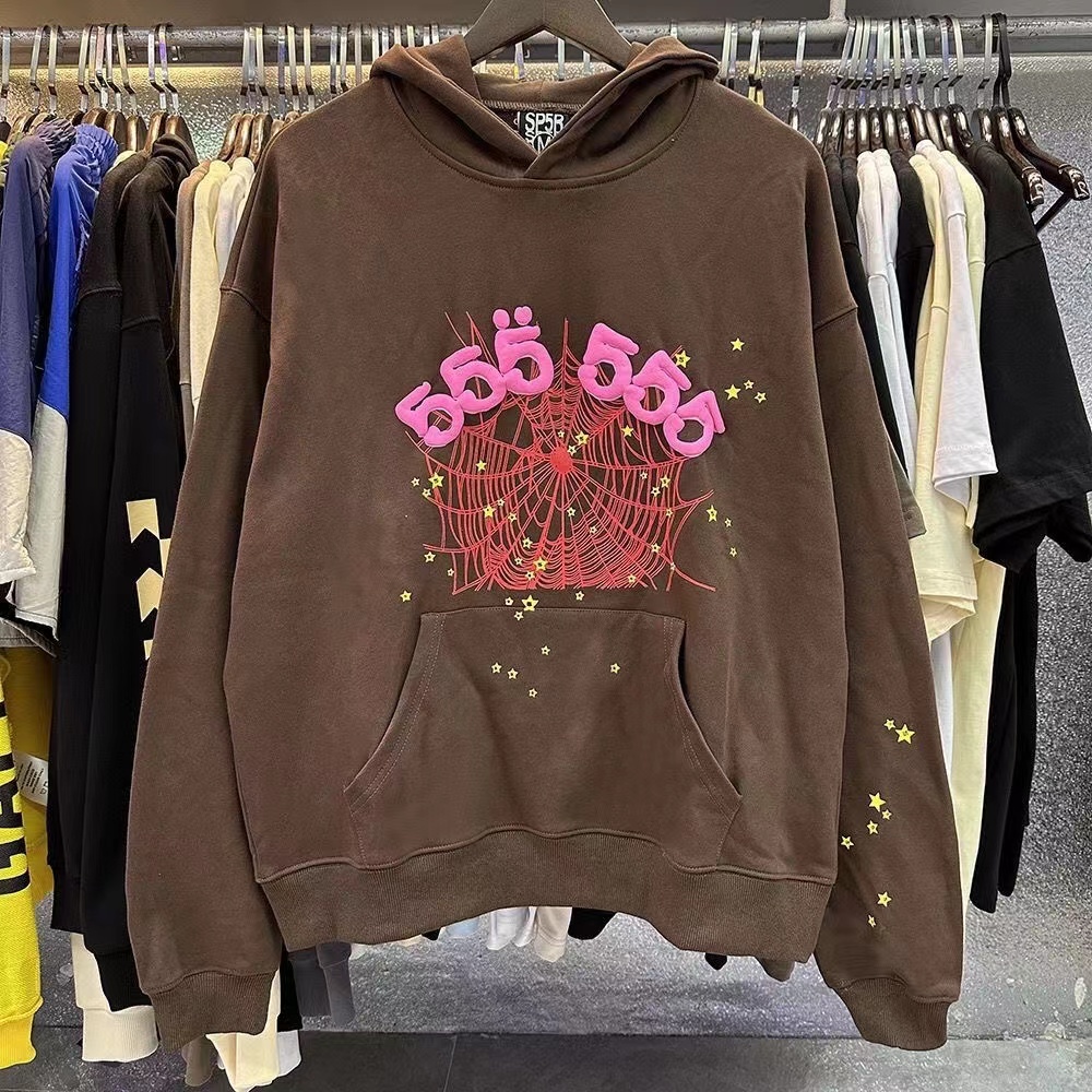 Sp5der Spider 555555 Brown Hoodie And Pants