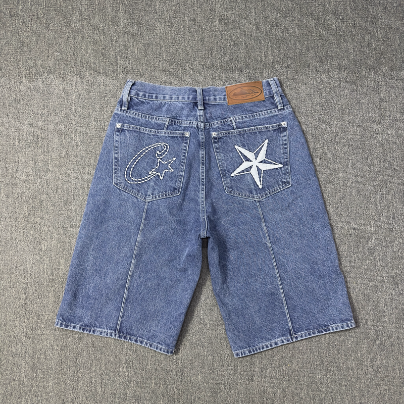 Corteiz Embroydery Star Denim Shorts