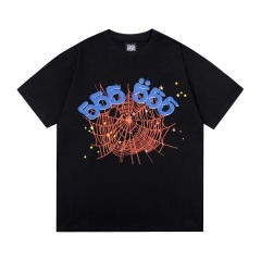 Sp5der Foaming Print T-Shirt Black Gray Brown