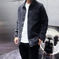 Chrome Hearts Black Cross Patch Denim Jacket Clean Fits