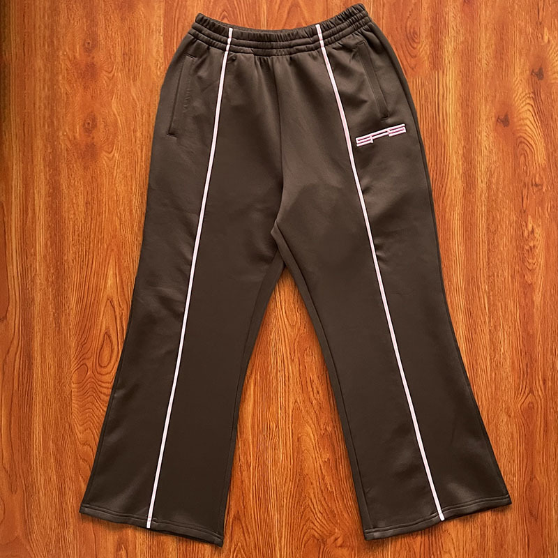Sp5der WorldWide Track Jacket Pants Black Brown