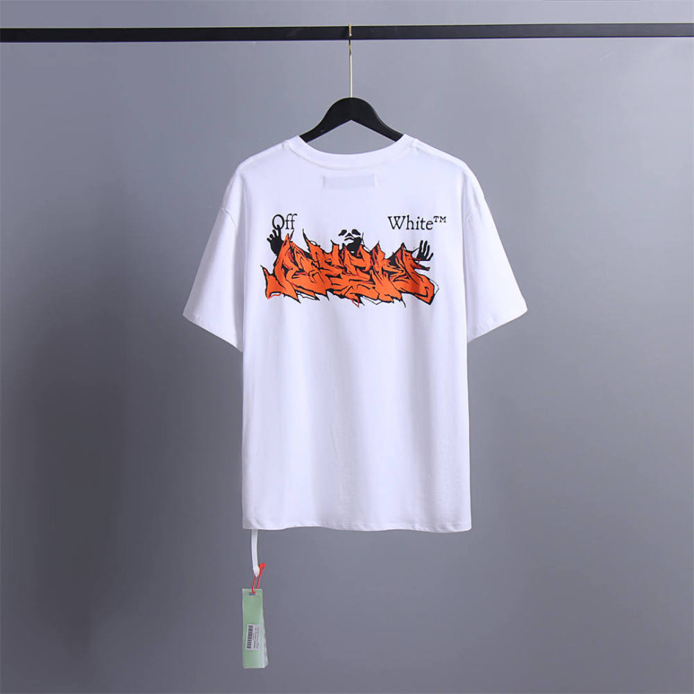 Chest Logo Back Flame Graffit Tee 2 colors