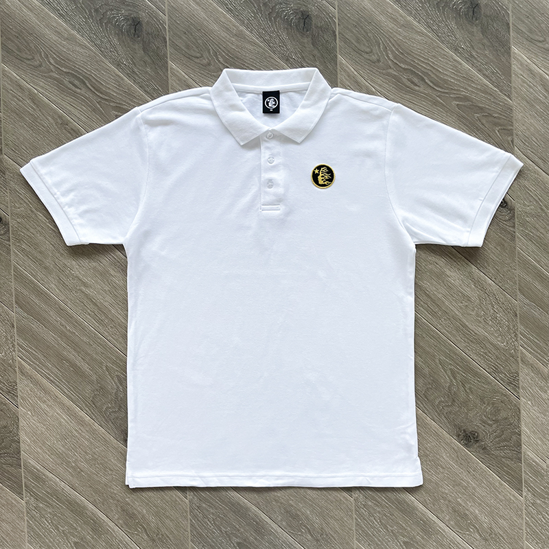 Hellstar Studios Basic Polo Shirt White Black