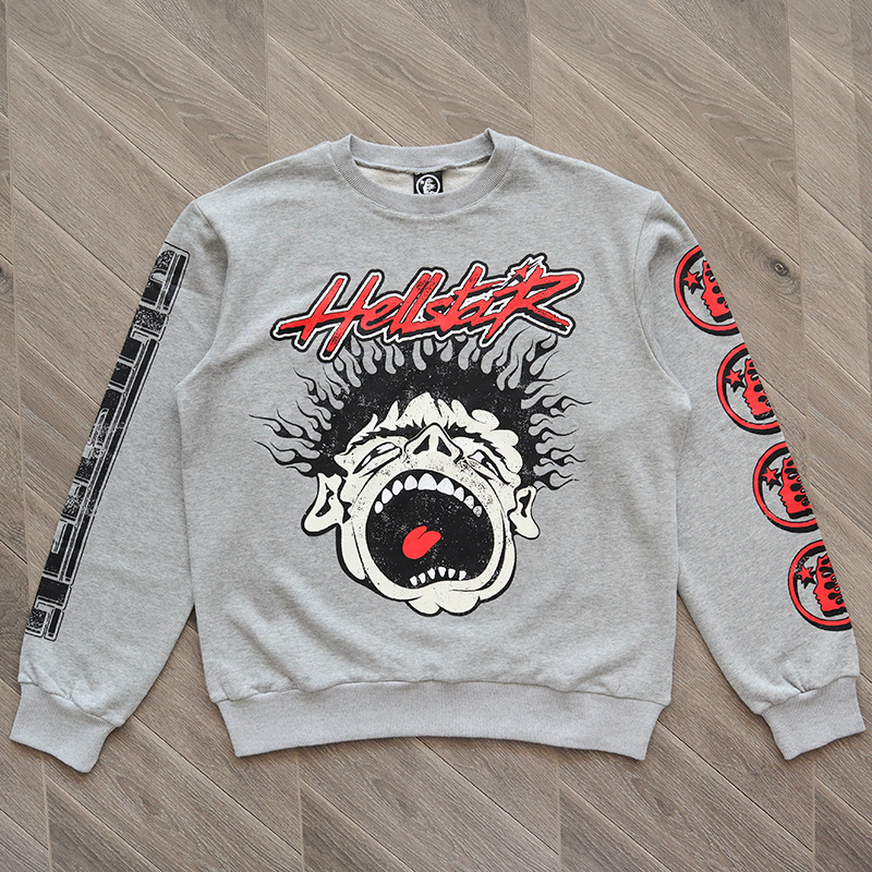 Hellstar Studios Records Crewneck Grey