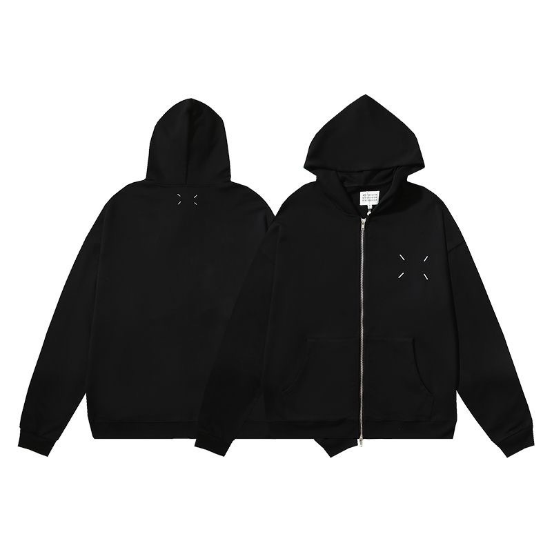 MM6 Margiela Basic Zip Hoodie Black