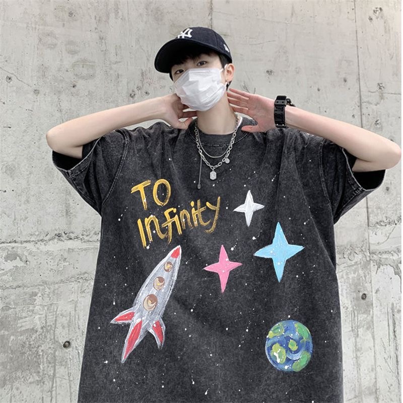 Saint Michael Rocket Graffiti Tee Black