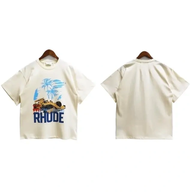 Rhude Blue tee F1 Tee Beige